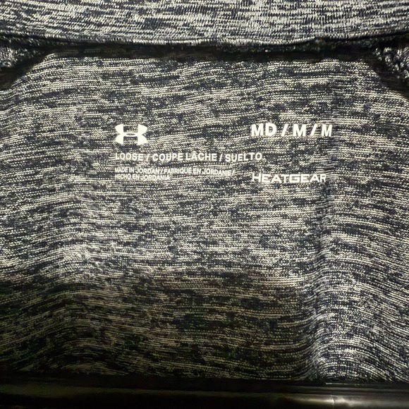 Under Armour HeatGear Women's Heather Gray/black Long Sleeve Half-Zip Top - Picture 4 of 8